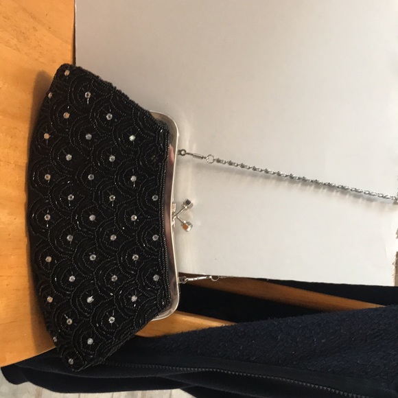 New.  Beaded n rhinestone evening bag - Picture 2 of 7